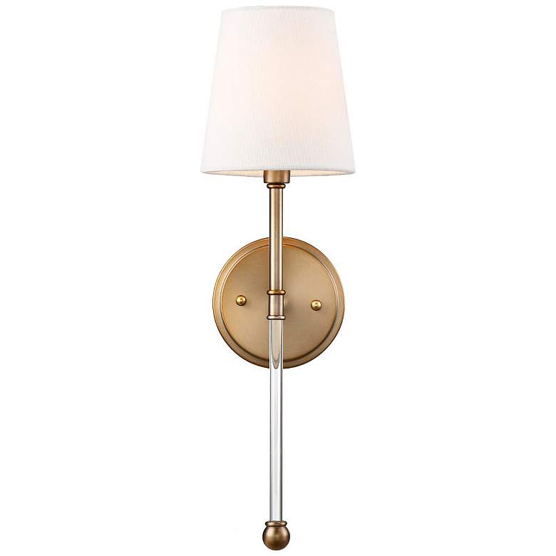 Image 4 Olmstead 19" High Burnished Brass Wall Sconce more views