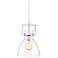 Olney 10" Wide Polished Nickel and Glass Mini Pendant Light