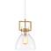 Olney 10" Wide Warm Brass and Glass Mini Pendant Light