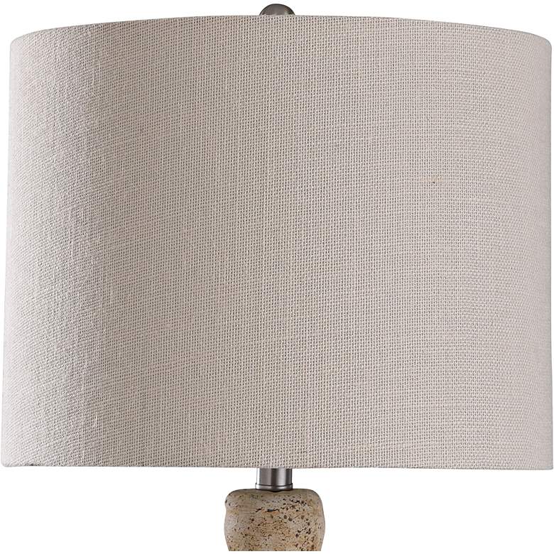 Image 2 Olney 30" Modern Cream Concrete Bottle Table Lamp more views