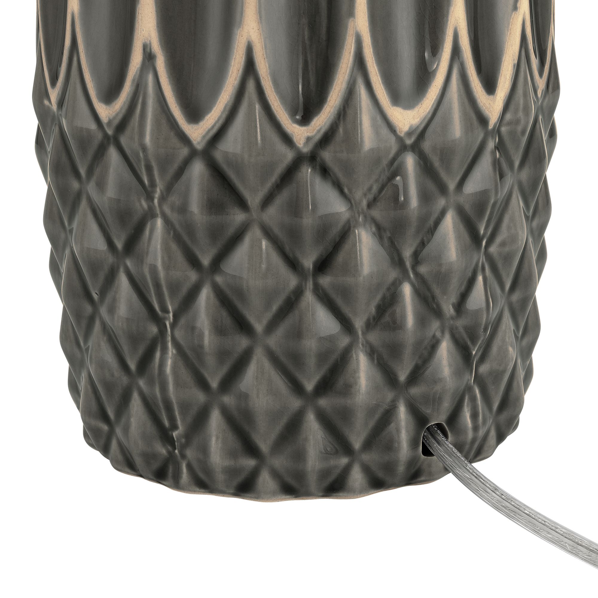 Image 7 Olsen 26 1/2" High Charcoal Gray Stripe Ceramic Table Lamp with Dimmer more views