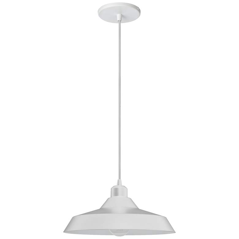 Image 1 Olya 11.75" Wide Matte White Finish Pendant