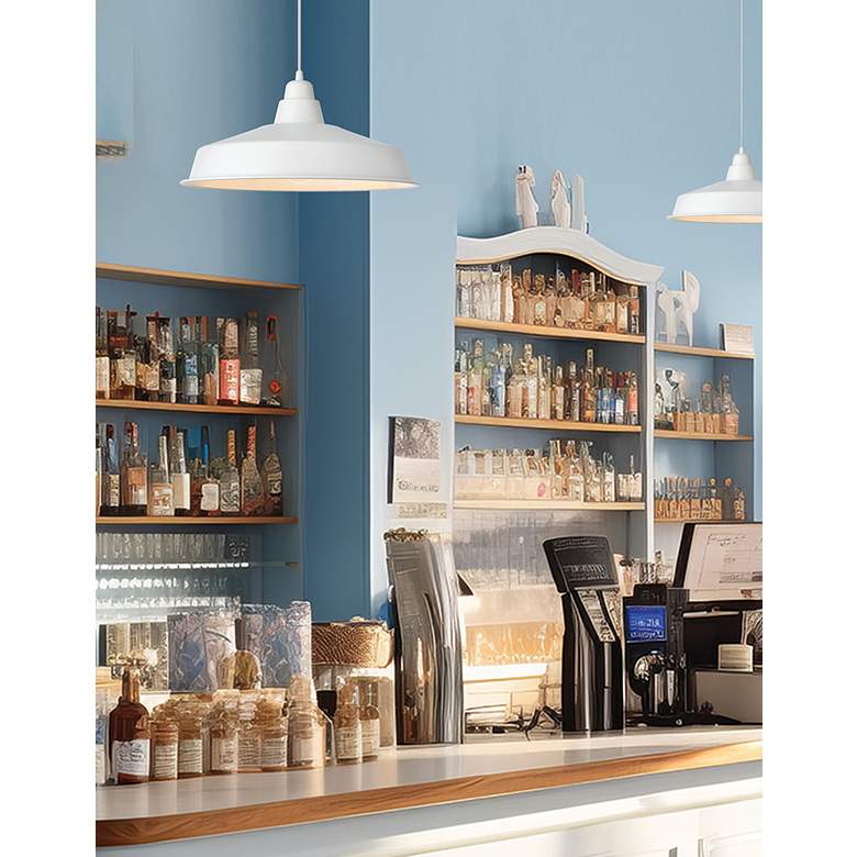 Image 2 Olya 16" Wide Matte White Pendant Light more views