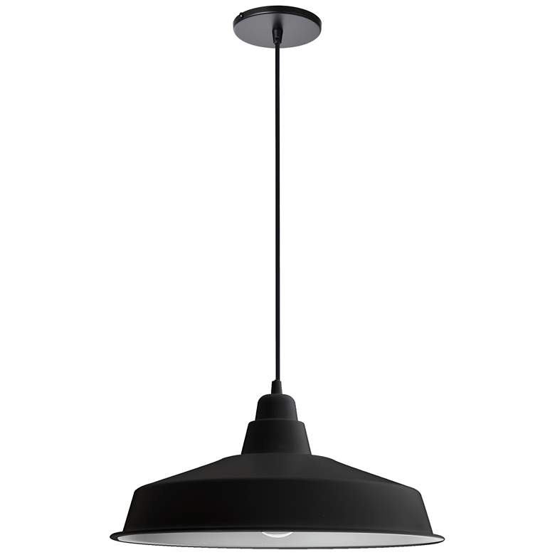 Image 1 Olya 16" Wide Matte Black Finish Pendant