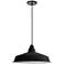 Olya 16" Wide Matte Black Finish Pendant