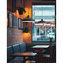 2_Olya 16" Wide Matte Black Finish Pendant more views