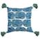 Olympia Arctic Blue and Blue Surf 20" Square Throw Pillow