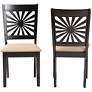 6_Olympia Beige Fabric Espresso Wood Dining Chairs Set of 2 more views