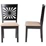 7_Olympia Beige Fabric Espresso Wood Dining Chairs Set of 2 more views