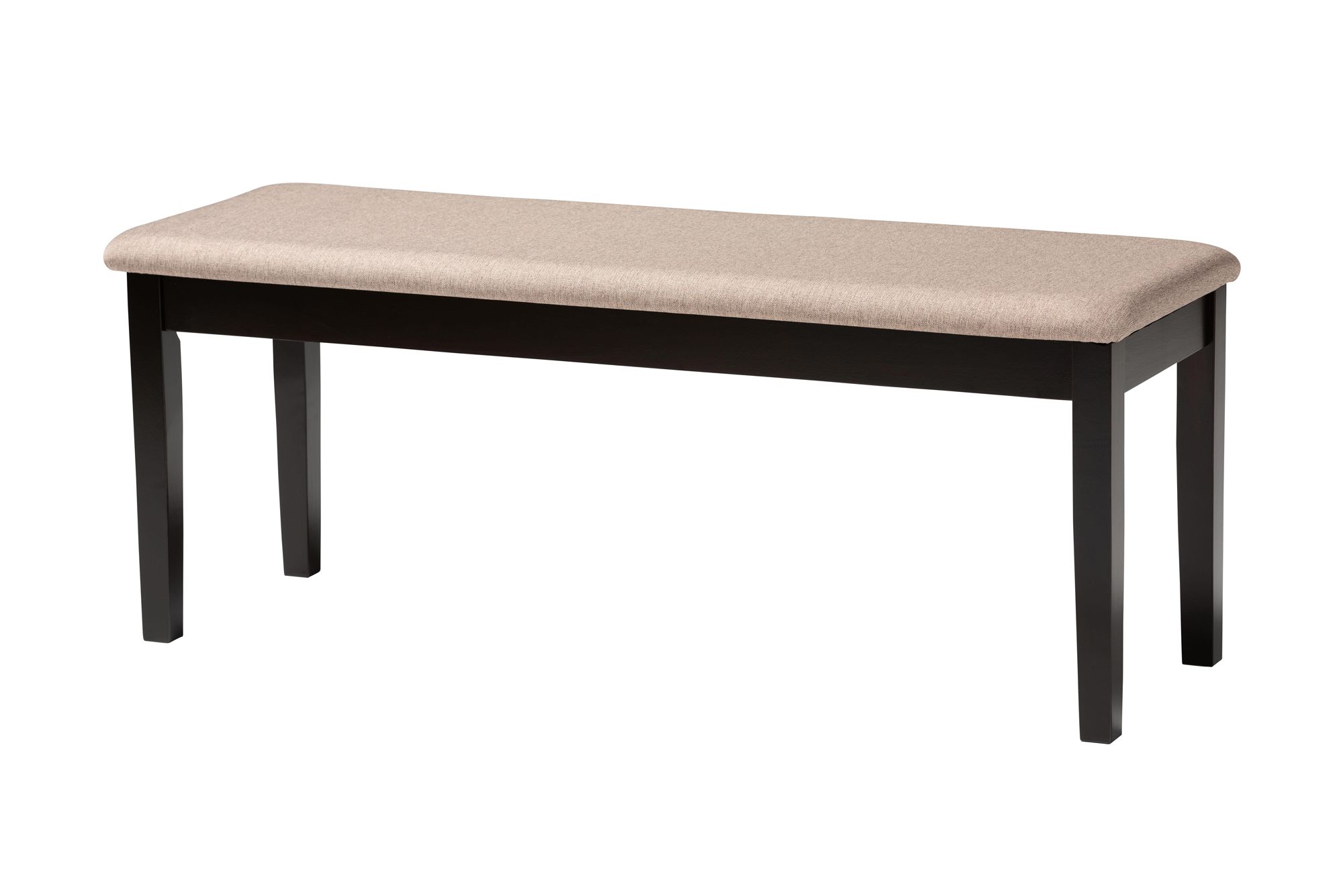 Olympia Espresso Brown Wood Beige Fabric 6-Piece Dining Set