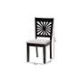 Olympia Gray Fabric Espresso Wood Dining Chairs Set of 2
