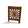 4_Olympia Walnut Brown Wood Gray Fabric 5-Piece Dining Set more views