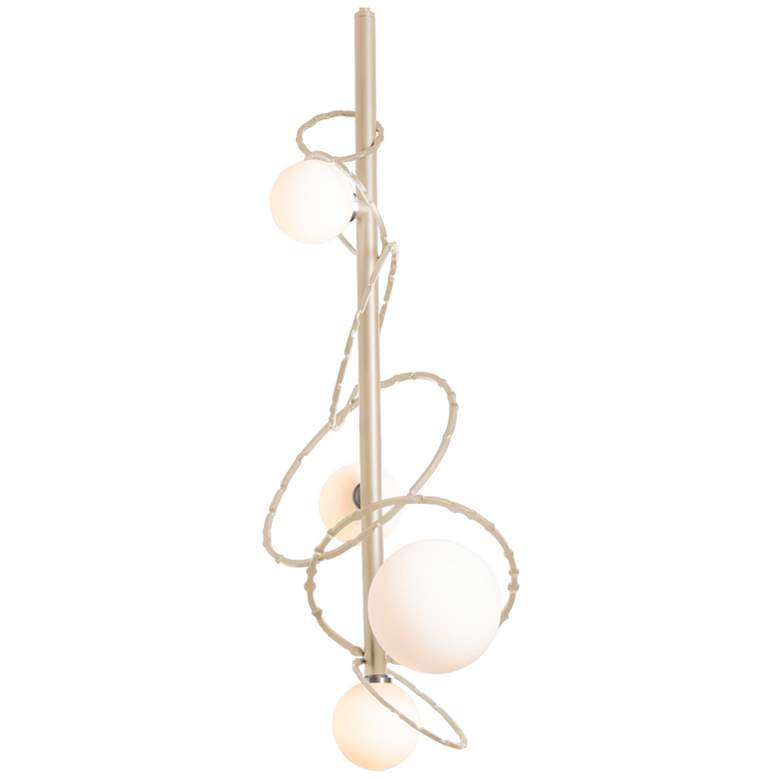 Image 1 Olympus 13.9" Wide Soft Gold Vertical Pendant With Opal Glass Shade