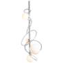 Olympus 13.9" Wide Sterling Vertical Pendant With Opal Glass Shade