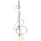 Olympus 13.9" Wide Sterling Vertical Pendant With Opal Glass Shade
