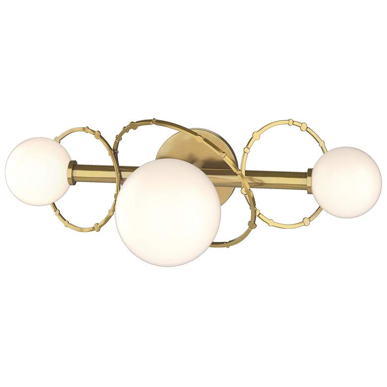 Image 1 Olympus 21 3/4" Wide Modern Brass 3-Light Bath Light