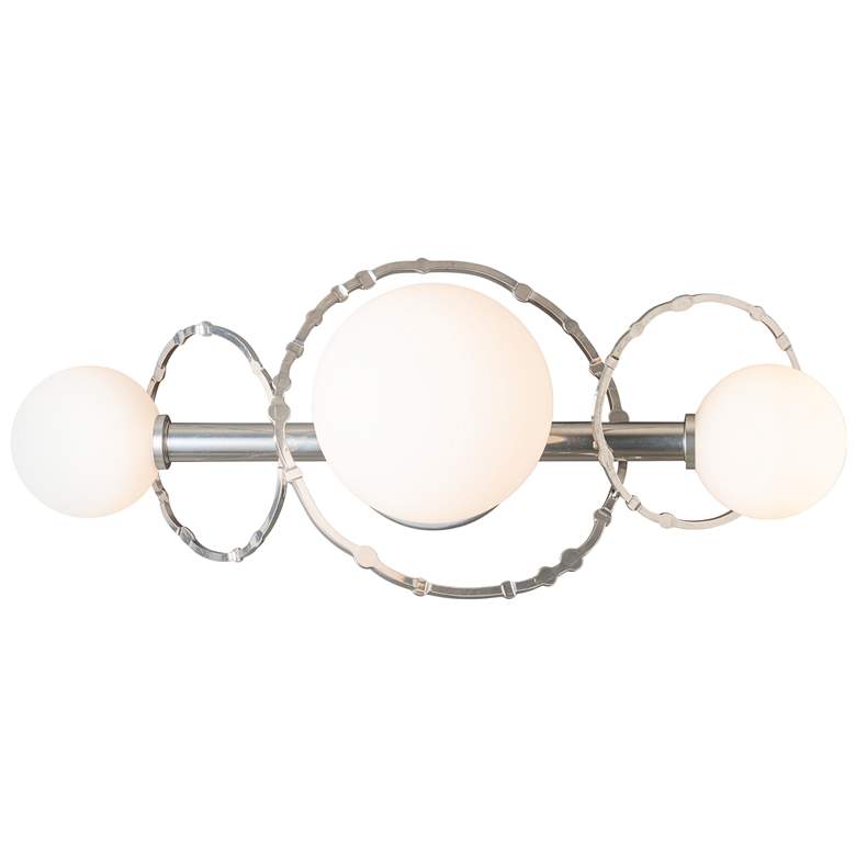 Image 1 Olympus 3-Light Bath Sconce - Sterling Finish - Opal Glass