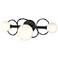 Olympus 3-Light Sconce - Black - Opal Glass