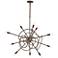 Olympus 33.2" Wide 12.Light Bronze Starburst Pendant
