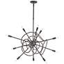 Olympus 33.2" Wide 12.Light Dark Smoke Starburst Pendant