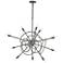 Olympus 33.2" Wide 12.Light Natural Iron Starburst Pendant