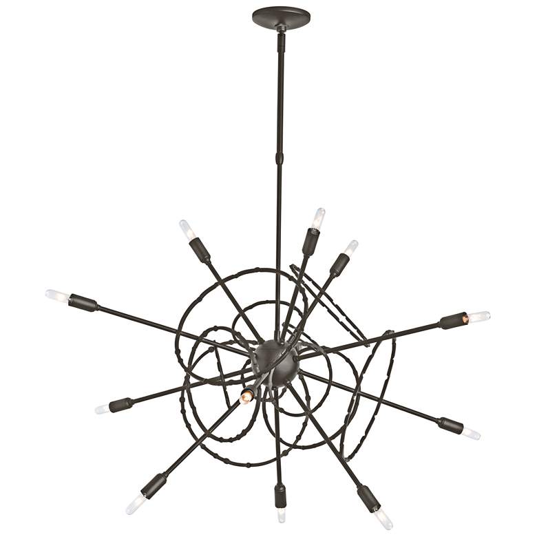 Image 1 Olympus 33.2" Wide 12.Light Oil Rubbed Bronze Starburst Pendant