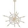 Olympus 33.2" Wide 12.Light Soft Gold Starburst Pendant