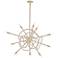Olympus 33.2" Wide 12.Light Soft Gold Starburst Pendant
