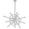 Olympus 33.2" Wide 12.Light Sterling Starburst Pendant