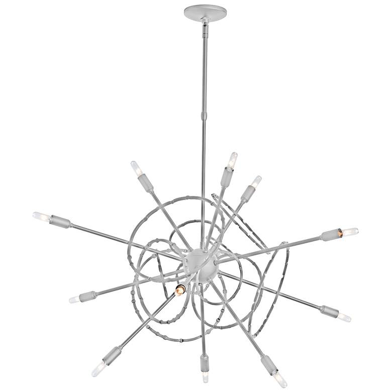 Image 1 Olympus 33.2" Wide 12.Light Vintage Platinum Starburst Pendant