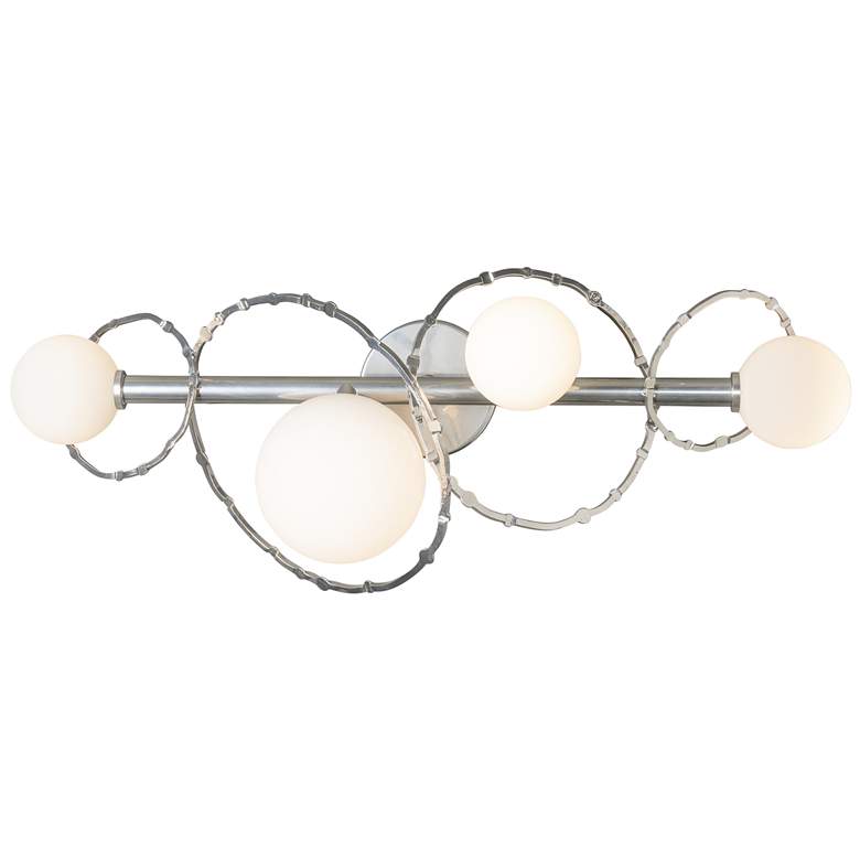 Image 1 Olympus 4-Light Bath Sconce - Sterling Finish - Opal Glass