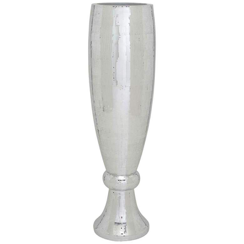 Image 7 Olympus Champagne Silver Mosaic Mirror 48"H Table/Floor Vase more views