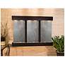 Olympus Falls 54"H Black Stone Indoor Copper Wall Fountain