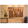 Olympus Falls 54"H Rustic Brown Marble Indoor Wall Fountain