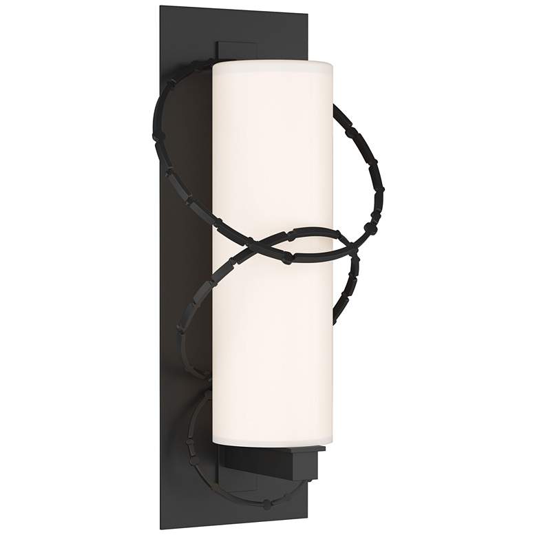 Image 1 Olympus Large Outdoor Sconce - Black Finish - Opal Glass
