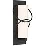 Olympus Large Outdoor Sconce - Black Finish - Opal Glass