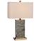 Olympus Natural Stone and Antique Brass Table Lamp