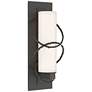 Olympus Small Outdoor Sconce - Iron Finish - Opal Glass