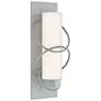 Olympus Small Outdoor Sconce - Steel Finish - Opal Glass