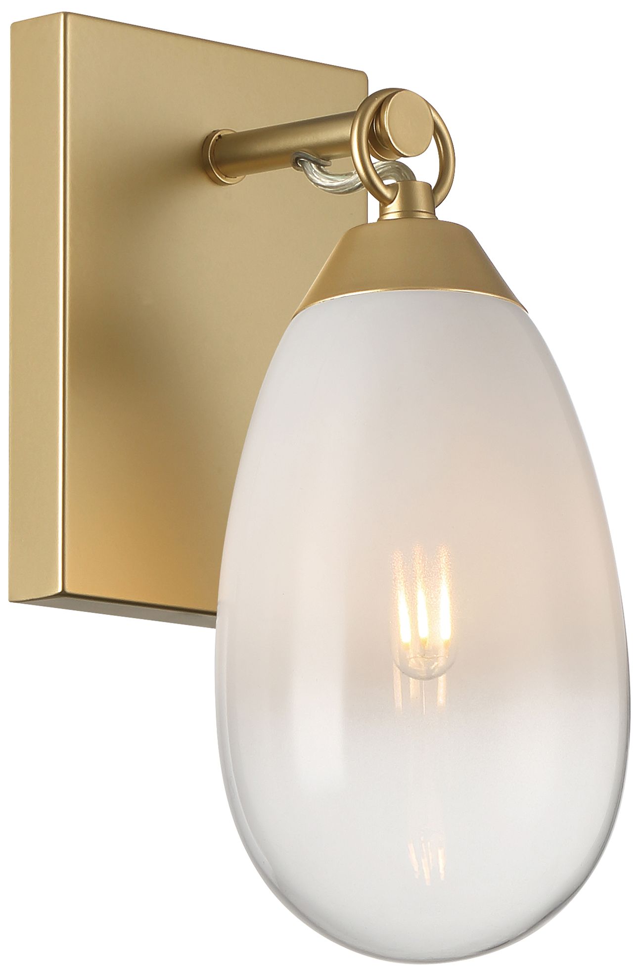 Ombre 11" High Antique Brass LED Wall Sconce