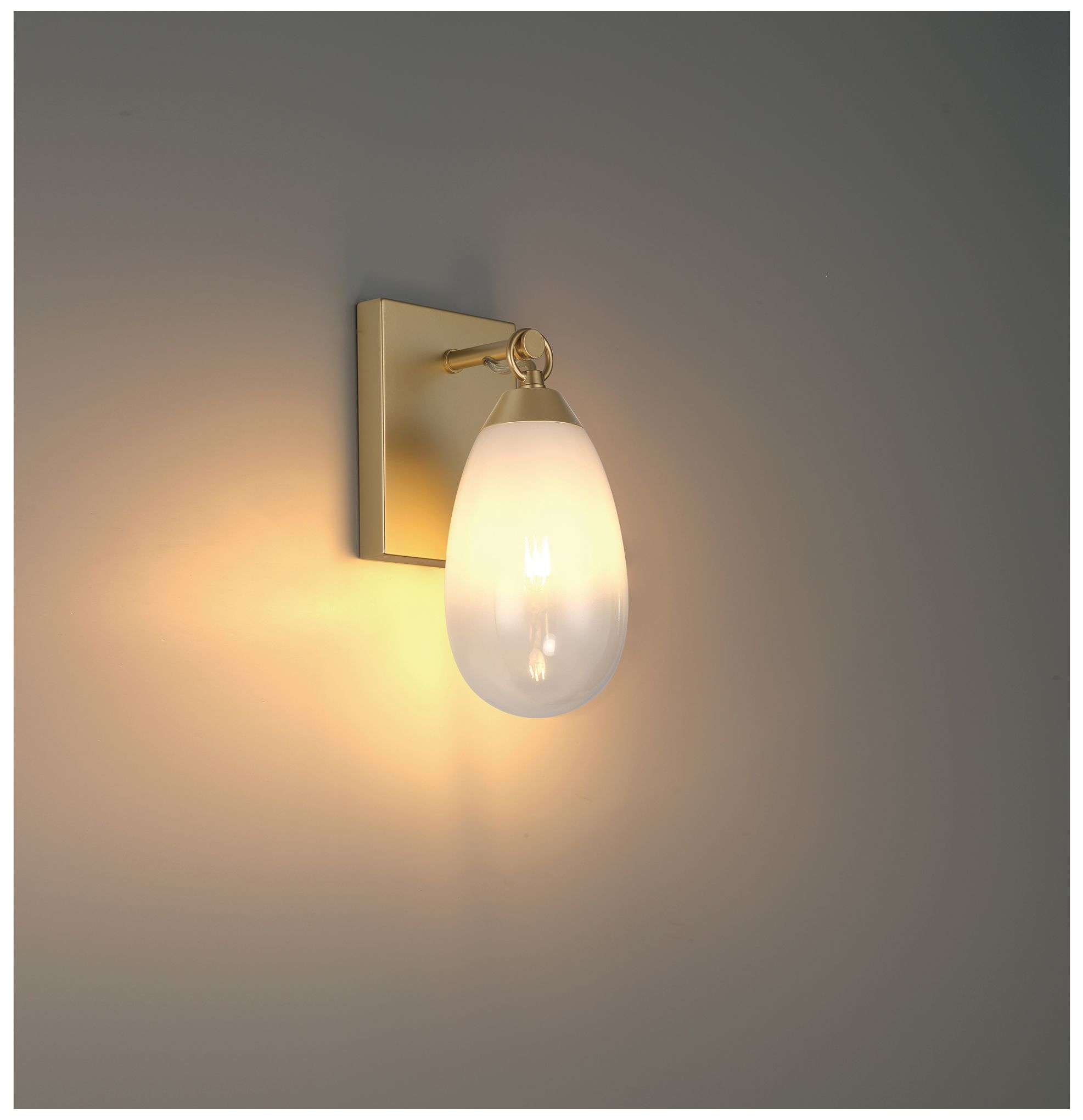 Image 2 Ombre 11" High Antique Brass LED Wall Sconce more views