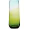Ombre 15 3/4" High Medium Tapered Aqua and Green Glass Vase