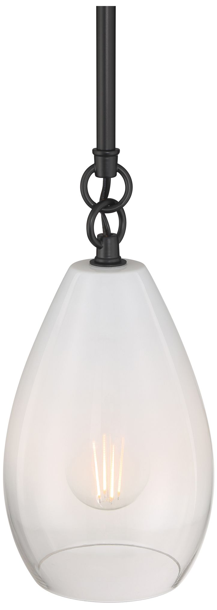 Image 2 Ombre 6" Wide Black Pendant more views
