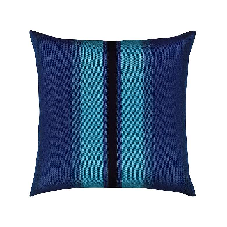 Ombre Azure Blue 20&quot; Square Indoor-Outdoor Decorative Pillow