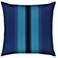 Ombre Azure Blue 20" Square Indoor-Outdoor Decorative Pillow
