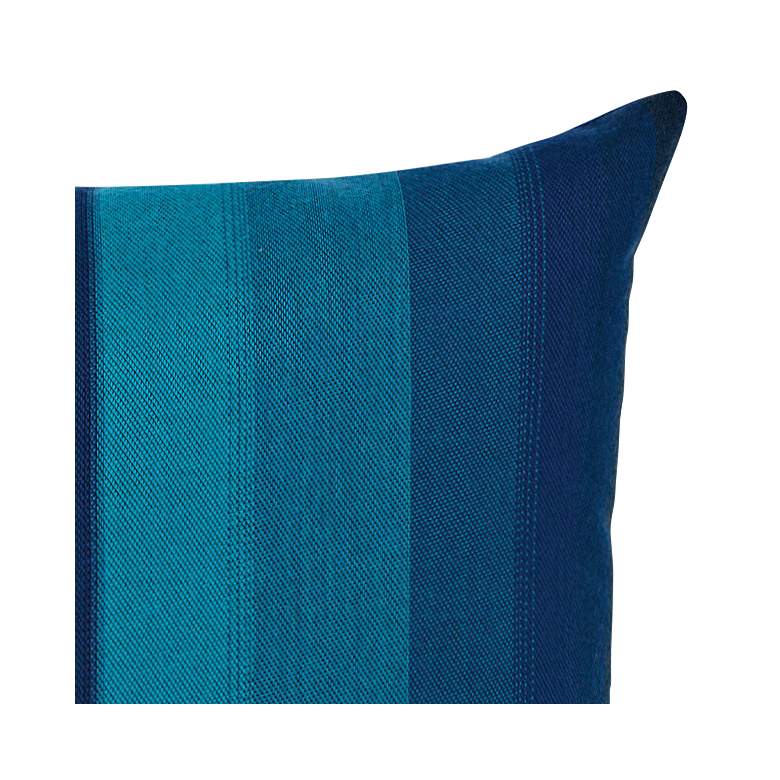 Ombre Azure Blue 20&quot; Square Indoor-Outdoor Decorative Pillow more views
