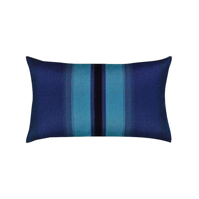Ombre Azure Blue 20&quot; x 12&quot; Lumbar Indoor-Outdoor Pillow