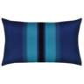 Ombre Azure Blue 20" x 12" Lumbar Indoor-Outdoor Pillow