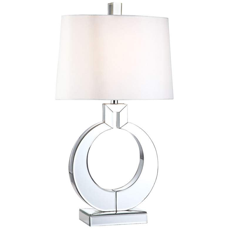 Image 1 Omega Clear Mirror and Chrome Glass Table Lamp