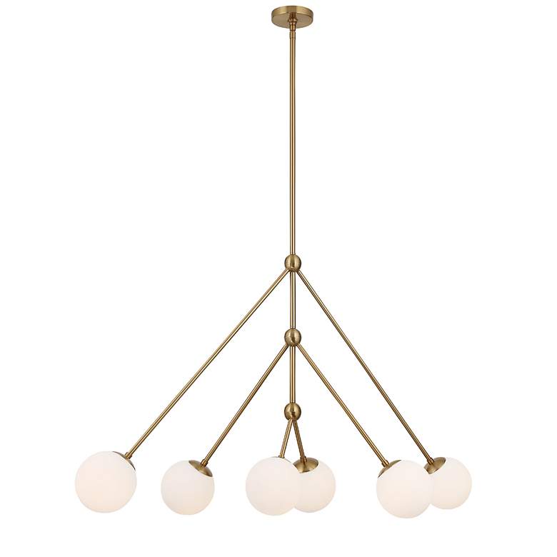 Image 2 Omni 6 Light Aged Brass Chandelier more views